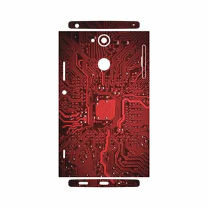 MAHOOT Red Printed Circuit Board-FullSkin Cover Sticker for Sony Xperia XA2