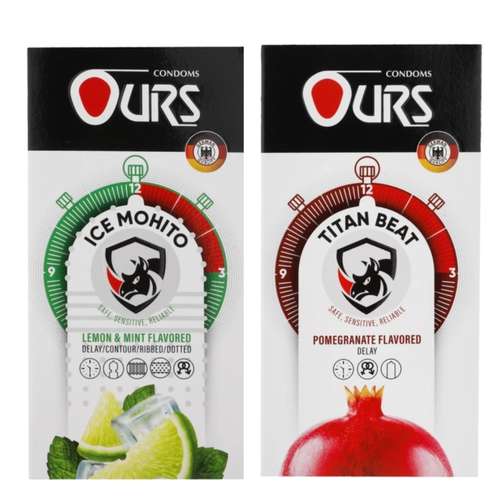کاندوم تاخیری اورز مدل ICE MOHITO بسته 12 عددی به همراه کاندوم ساده اورز مدل TITAN BEAT بسته 12 عددی