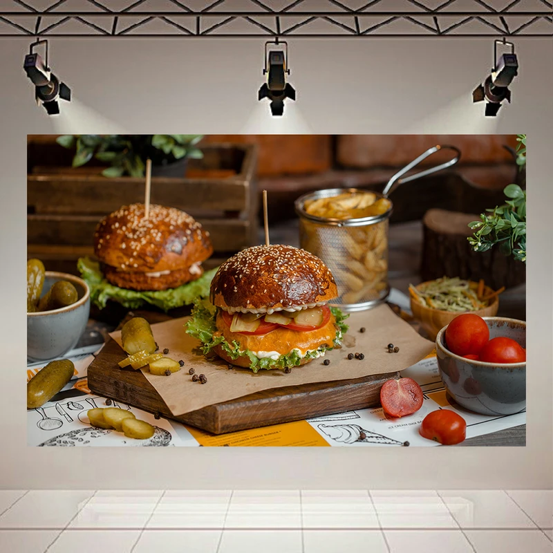 تابلو بوم طرح فست فود مدل چیزبرگر کد AR30526