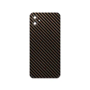MAHOOT Glossy-Brown-Fiber Cover Sticker for Samsung Galaxy M04