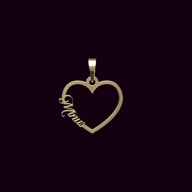 آویز گردنبند طلا 18 عیار زنانه مدوپد مدل اسم مینوس minus کد PB1-11076