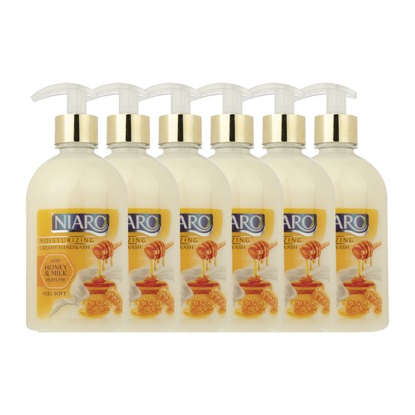مایع دستشویی نیارو مدل شیر و عسل حجم 500 میلی لیتر بسته 6 عددی