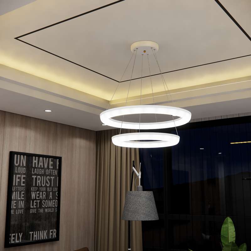 لوستر مدل 2 حلقه کد 2r80w