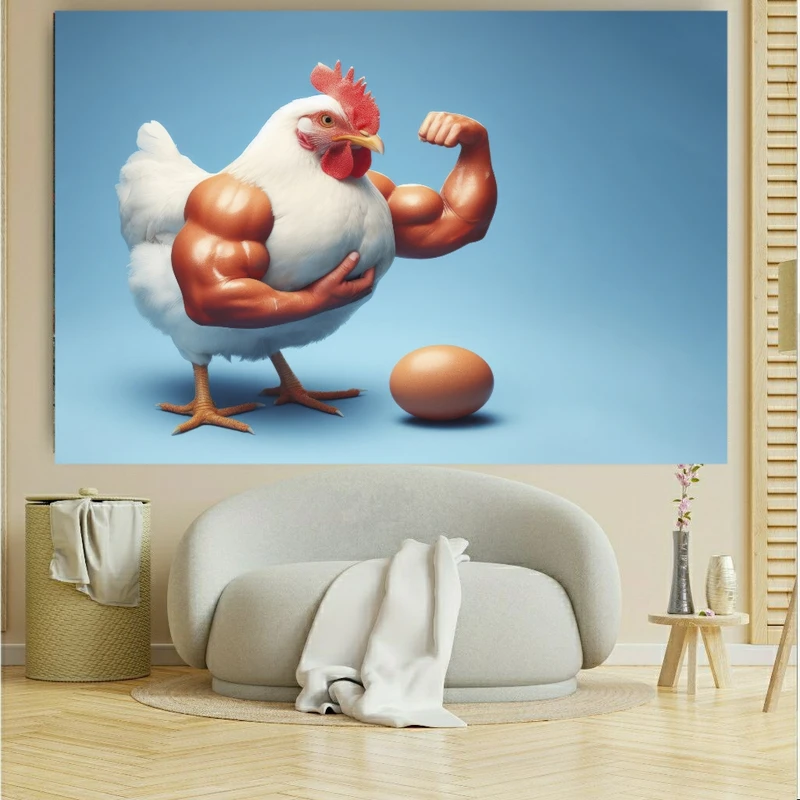 پوستر طرح مخمل مرغ فانتزی مدل پروتئین کد FP104936