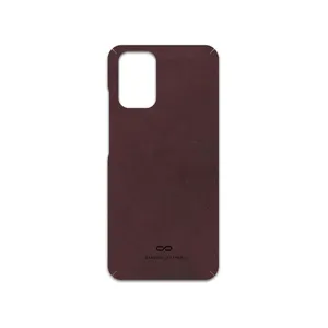 MAHOOT Matte-Dark-Brown-Leather Cover Sticker for Xiaomi Poco M5s
