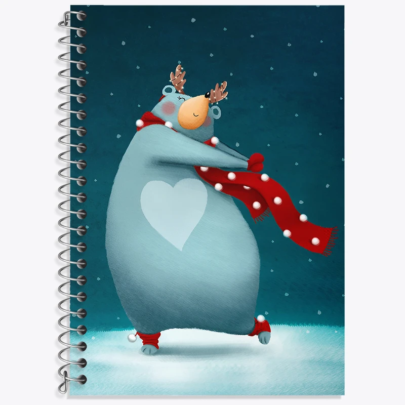 دفتر زبان 50 برگ خندالو مدل دو خط طرح خرس قطبی کد N4710