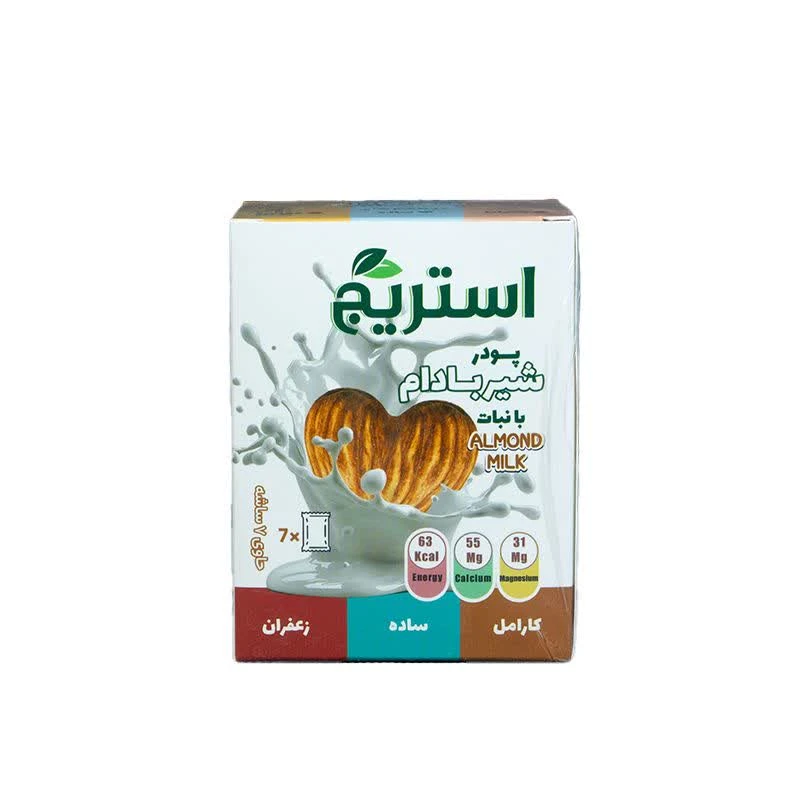 بسته ترکیبی شیر بادام و نبات سه طعم استریج - 200 گرم مناسب 12 ماهگی به بعد