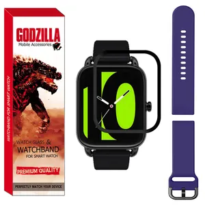 محافظ صفحه نمایش گودزیلا مدل GS-SIL-SQ مناسب برای ساعت هوشمند هایلو RS4 Plus به همراه بند