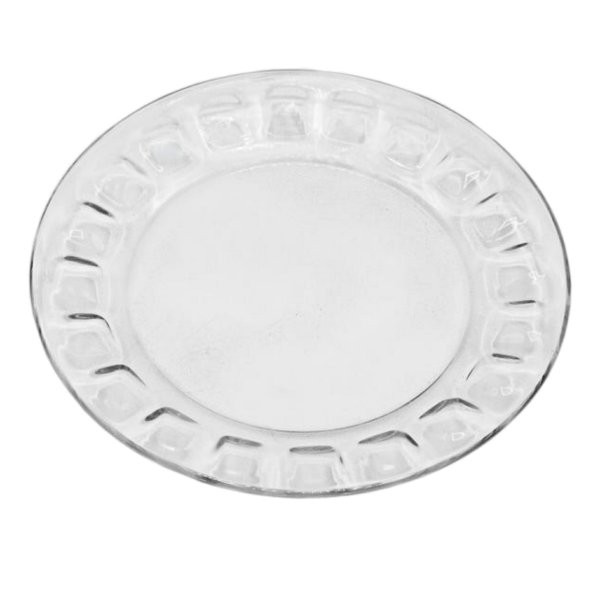 بشقاب غذاخوری شیشه و بلور اصفهان مدل گلایل کد 00043 بسته 6 عددی