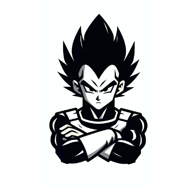 استیکر لپ تاپ و موبایل مدل انیمه طرح دراگون بال وجیتا Dragon ball Vegeta کد 3884