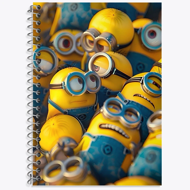 دفتر زبان 50 برگ خندالو مدل سه خط طرح مینیون ها (Minions) کد N3140