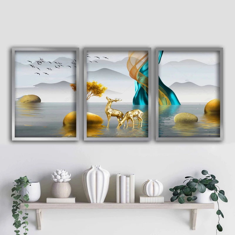  تابلو آتریسا طرح مدرن مدل AT0036 مجموعه 3 عددی