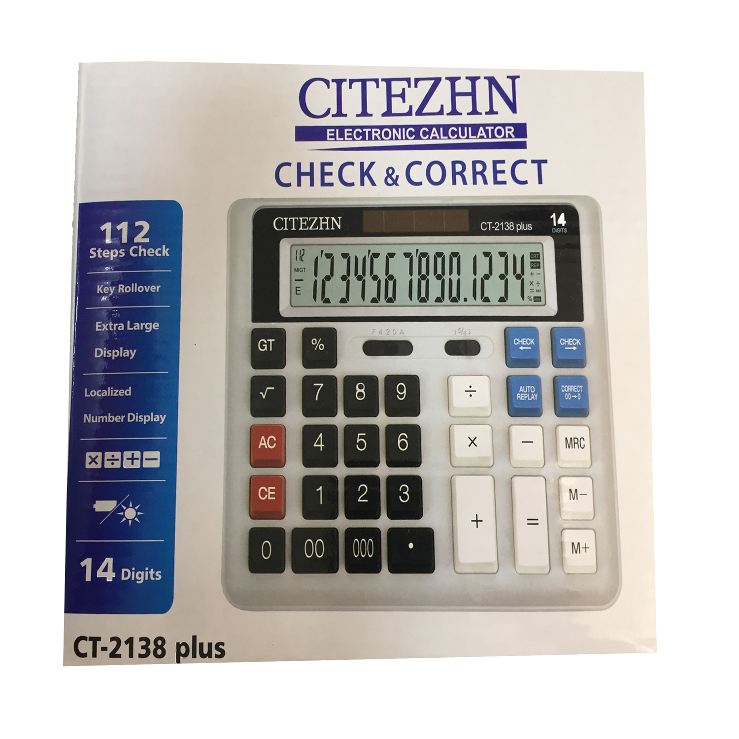 ماشین حساب سیتیژن مدل CT-2138 ماشین حساب سیتیژن مدل CT-2138