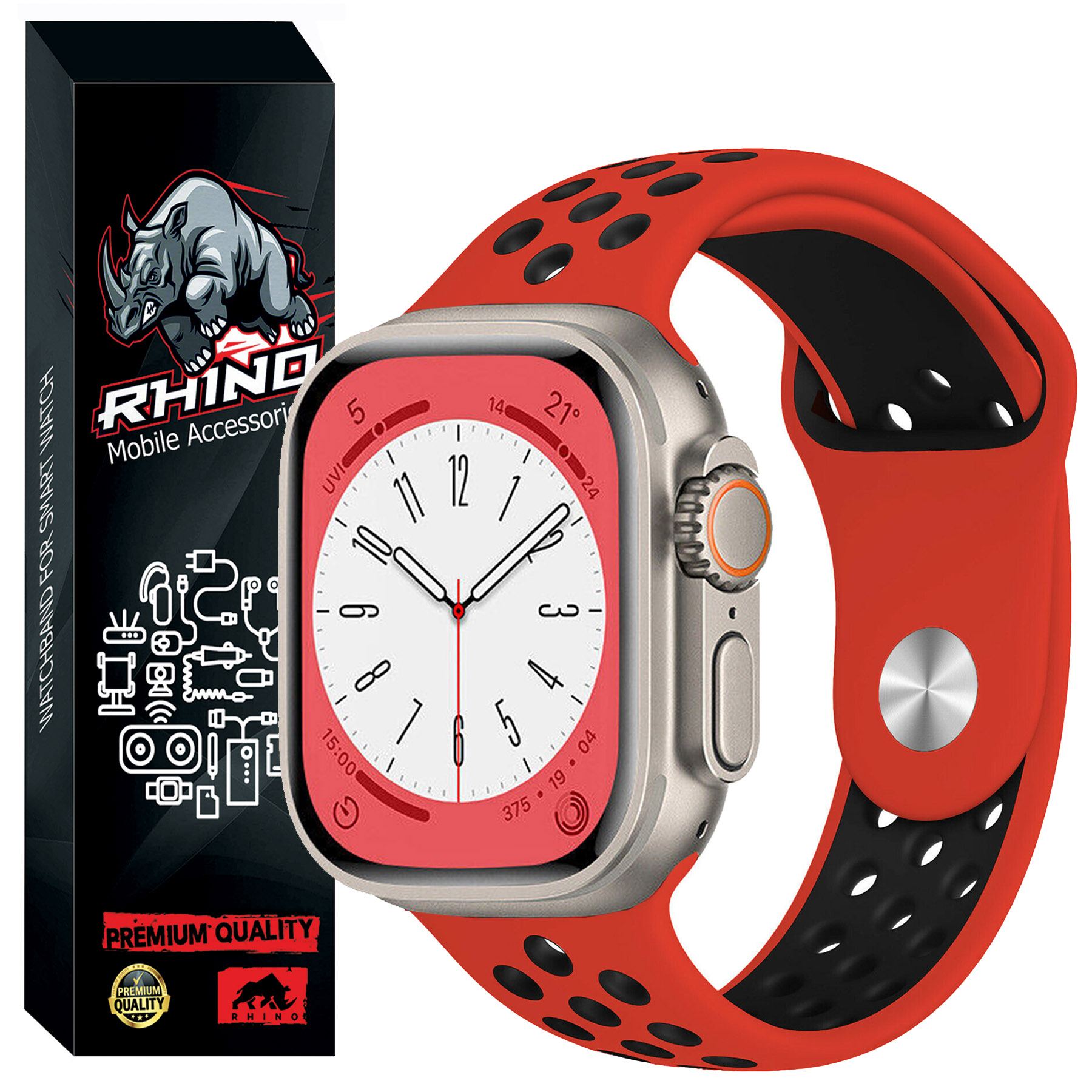 بند راینو مدل Sport مناسب برای ساعت هوشمند هاینو تکو T94 Ultra Max