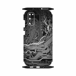 MAHOOT Black Printed Circuit Board-FullSkin Cover Sticker for Samsung Galaxy S20