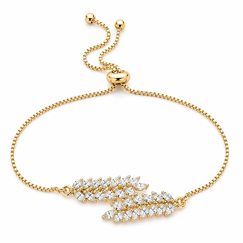 دستبند زنانه استیل مدل برگ