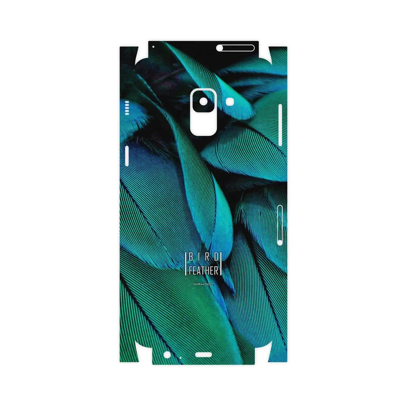 برچسب پوششی ماهوت مدل Green Feather-FullSkin مناسب برای گوشی موبایل سامسونگ Galaxy A8 2018