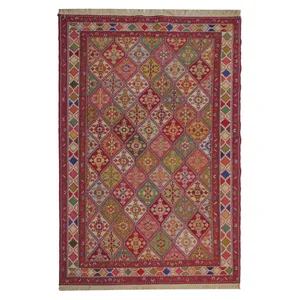 گلیم دستباف دو متری طرح سوزنی کد 651
