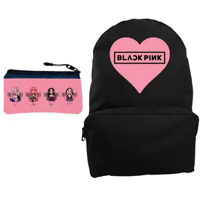 کوله پشتی مدل گروه موسیقی black pink کد KP-310 به همراه جامدادی