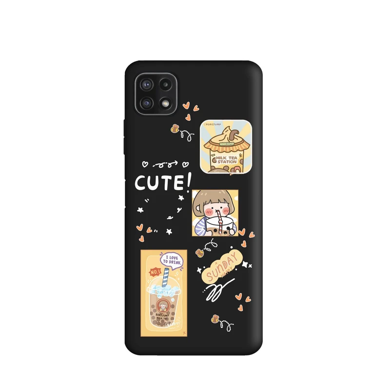 کاور قاب گارد طرح اسموتی کد t8412 مناسب برای گوشی موبایل سامسونگ Galaxy A22 5G