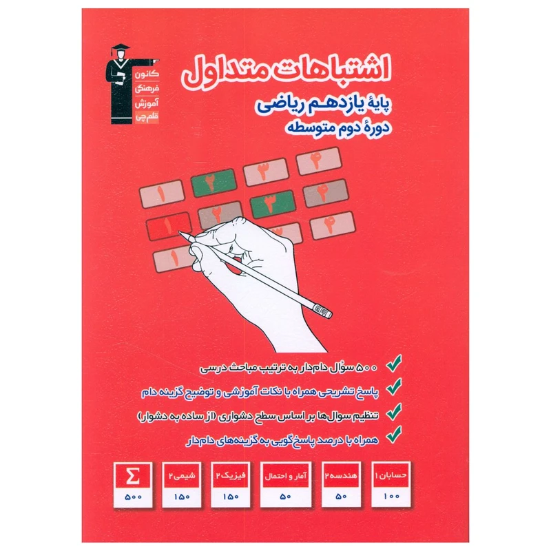 کتاب اشتباهات متداول پايه يازدهم رياضی اثر جمعی از نویسندگان نشر قلم چی
