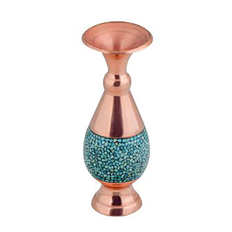 عکس شماره 3 : گلدان فیروزه کوبی آقاجانی مدل صراحی کد 16