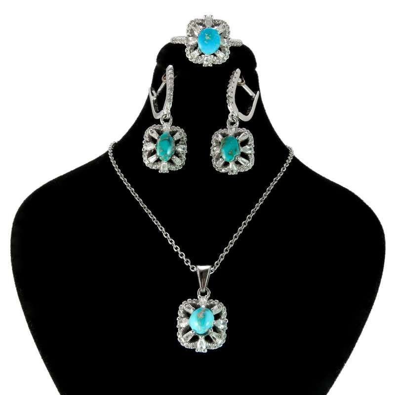 نیم ست نقره زنانه کد AV035-1 نیم ست نقره زنانه کد AV035-1