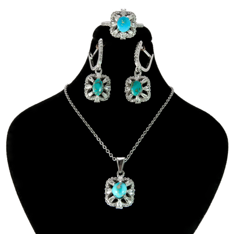 نیم ست نقره زنانه کد AV035-1 نیم ست نقره زنانه کد AV035-1