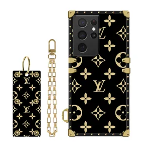 Louis Vuitton box cover model suitable for Samsung Galaxy S21 ULTRA mobile phone with pendant