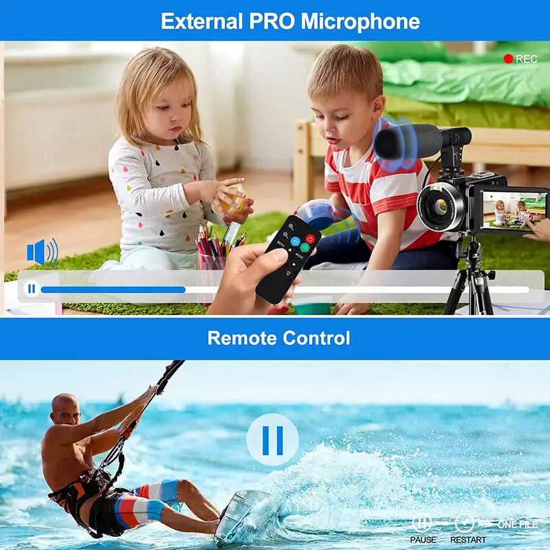 دوربین فیلم برداری مدل 4K WiFi Digital 48MP Vlogging