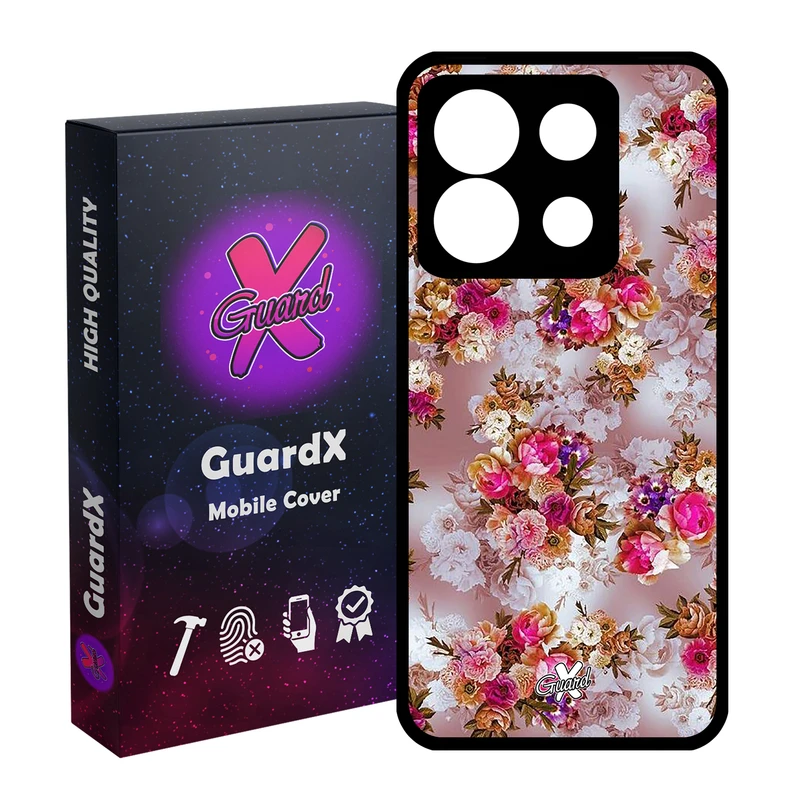 کاور گارد ایکس طرح گل مدل Glass10333 مناسب برای گوشی موبایل شیائومی Redmi Note 13 5G