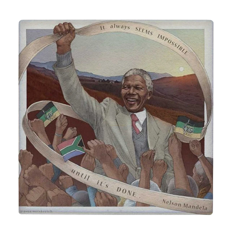 زیر لیوانی طرح نلسون ماندلا کد    3258214_529