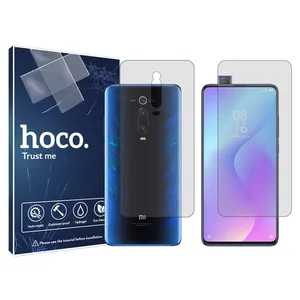 Hoco HyGEL model transparent screen protector suitable for Xiaomi Mi 9T mobile phone along with the back of the phone
