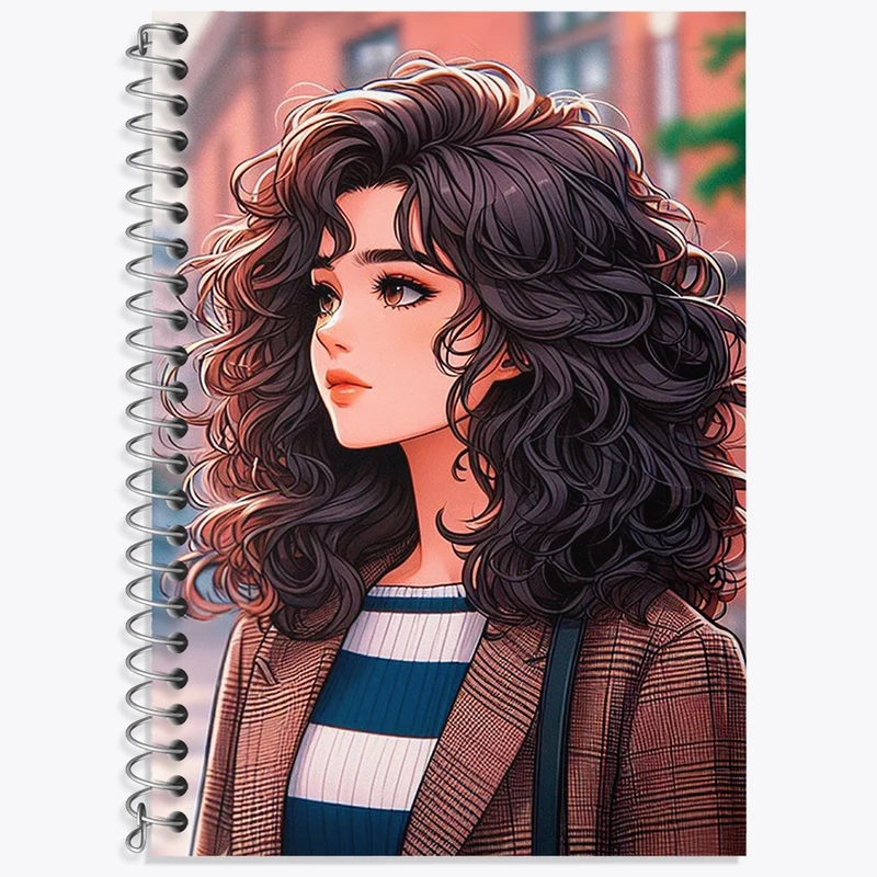 دفتر زبان 50 برگ خندالو مدل سه خط طرح دخترانه کد N1583