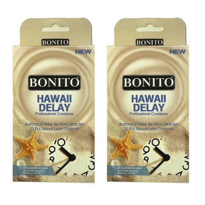 کاندوم بونیتو مدل Hawaii Delay مجموعه 2 عددی کاندوم بونیتو مدل Hawaii Delay مجموعه 2 عددی