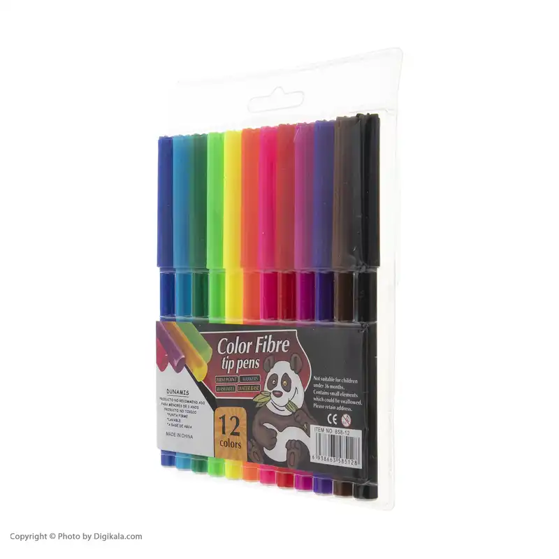 ماژیک رنگ آمیزی مدل Color Fibre بسته 12 عددی