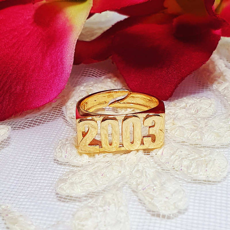 انگشتر دخترانه مدل 2003 رنگ طلایی