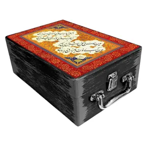 جعبه هدیه چوبی مدل چمدان طرح بهاری کد WS762
