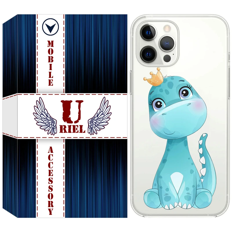 کاور یوریل قاب مدل Clear کد 60 طرح دایناسور مناسب برای گوشی موبایل اپل iPhone 12 Pro Max