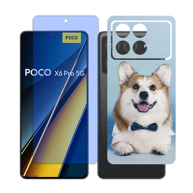 محافظ صفحه نمایش آنتی بلو گلس مدل Together مناسب برای گوشی موبایل شیائومی Poco X6 Pro به همراه برچسب پوششی
