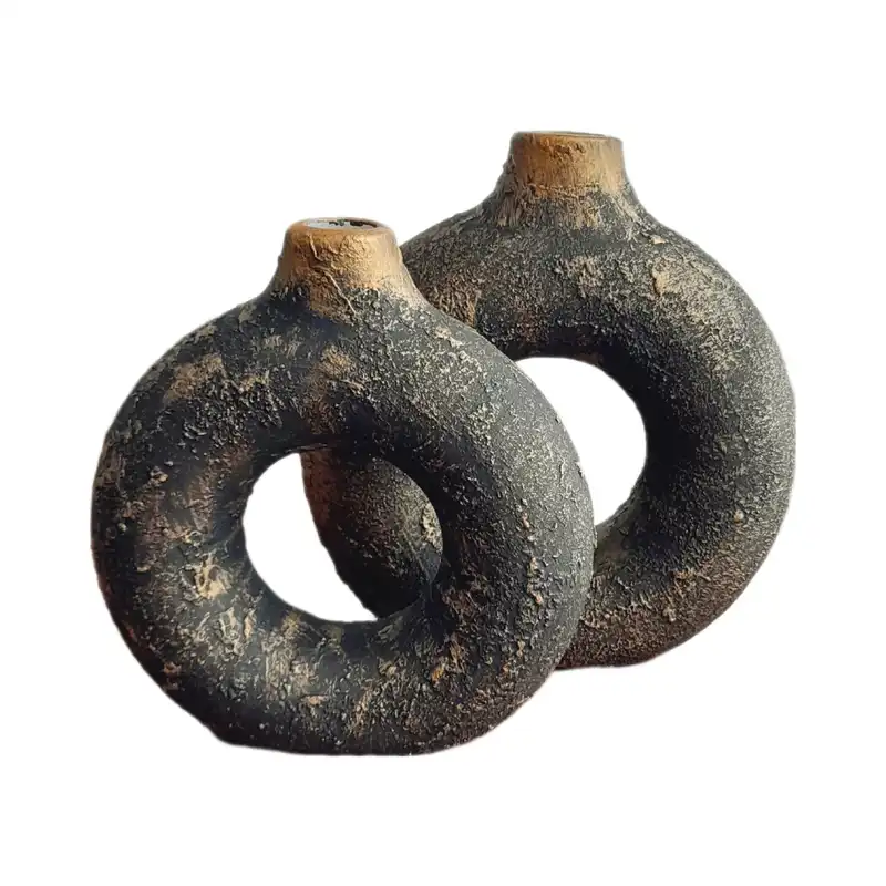 گلدان مدل دونات کد 2024 بسته 2 عددی