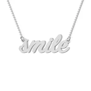 گردنبند نقره زنانه مدل لبخند smile