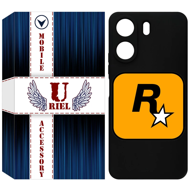 کاور یوریل قاب مدل KSH کد 54 طرح راک استار مناسب برای گوشی موبایل شیائومی Redmi 13C 4G / Poco C65