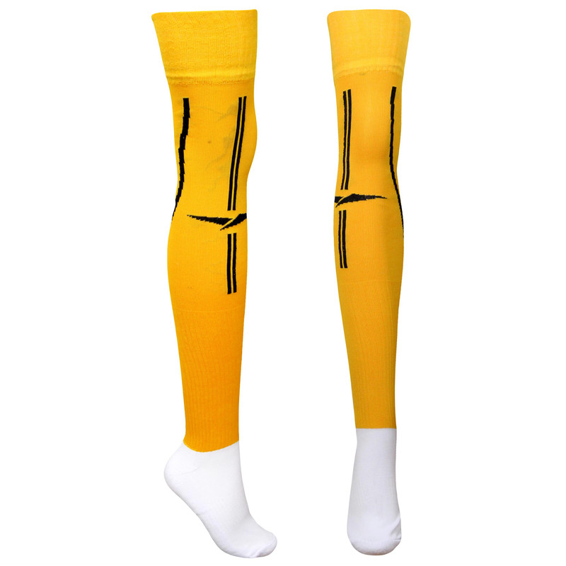 جوراب ورزشی ساق بلند مردانه ماییلدا مدل کف حوله ای کد 4187 رنگ زرد