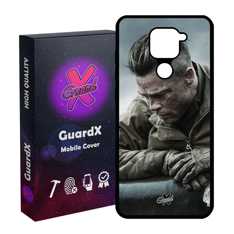 کاور گارد ایکس طرح Brad Pitt مدل Glass10134 مناسب برای گوشی موبایل شیائومی Redmi Note 9