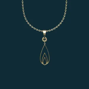 گردنبند طلا 18 عیار زنانه مدوپد مدل هندسی کد AA2-1-1072