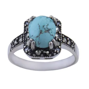 انگشتر نقره زنانه بازرگانی میلادی کد AW_171