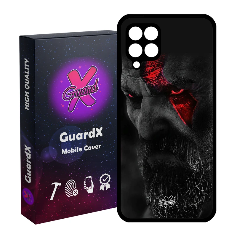 کاور گارد ایکس طرح God of War مدل Glass10349 مناسب برای گوشی موبایل سامسونگ Galaxy A12