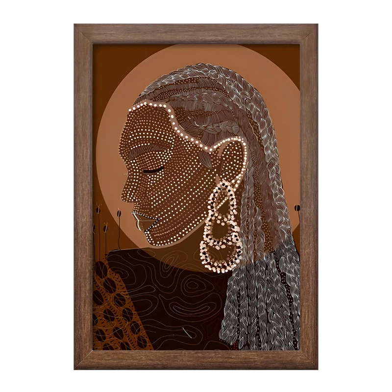 تابلو خندالو طرح زن آفریقایی کد F4797