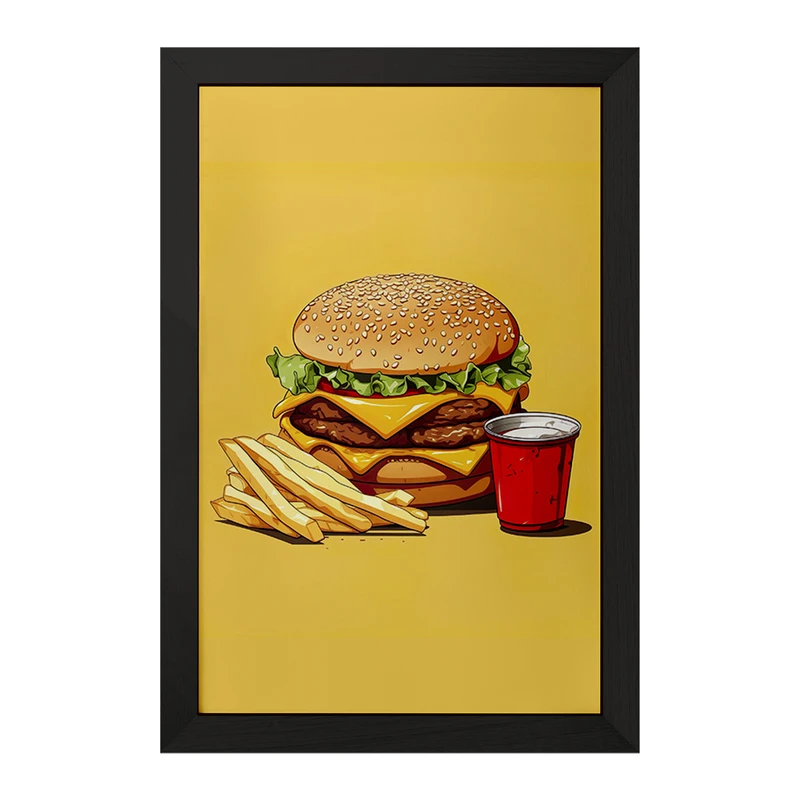 تابلو خندالو مدل فست فود (Fast Food) کد 36574